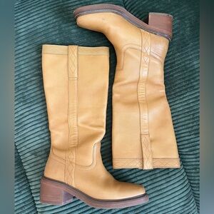 Frye Kate Pull On Leather Banana Boots 8